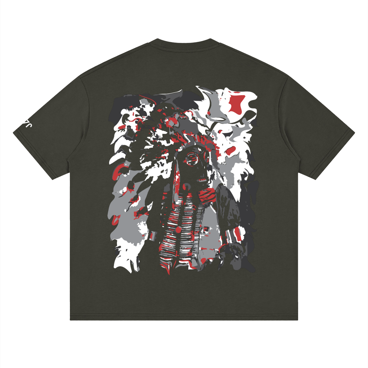 Gas Mask Chief - Loose Drop Shoulder T-Shirt