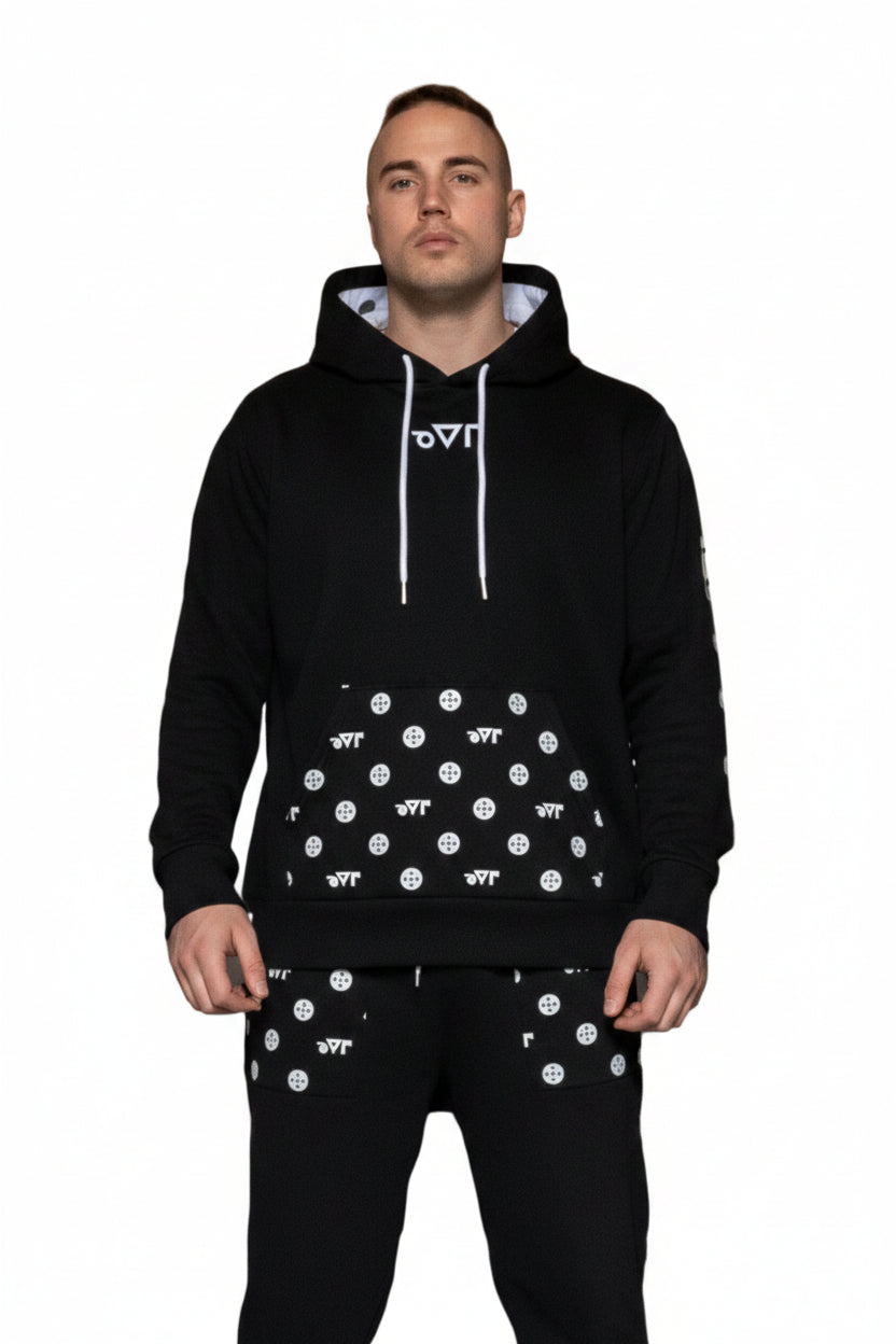 White On Black Neechi Syllabic Sweat Pants