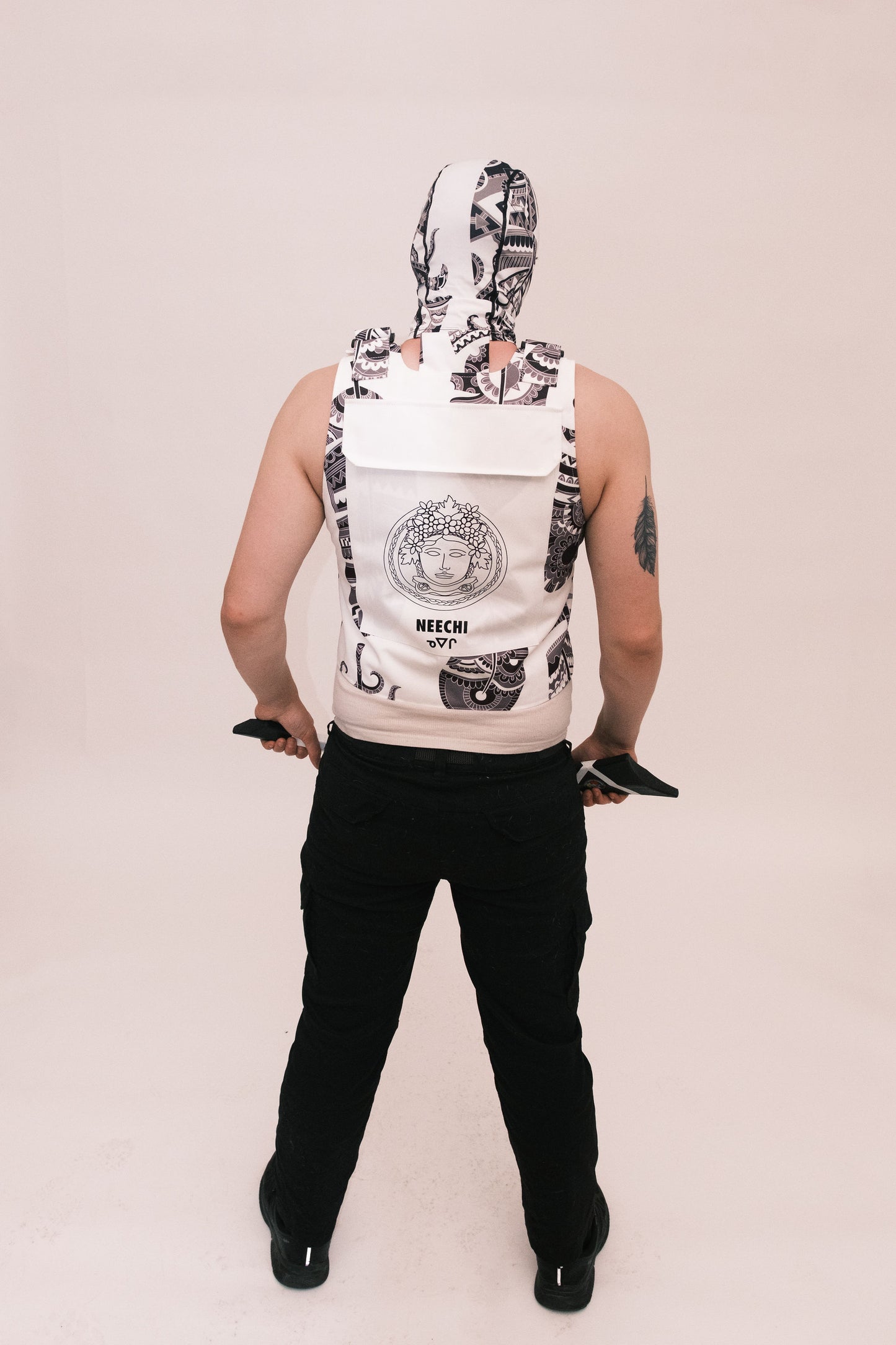 Neechi Brother Feather Print Tactical Vest