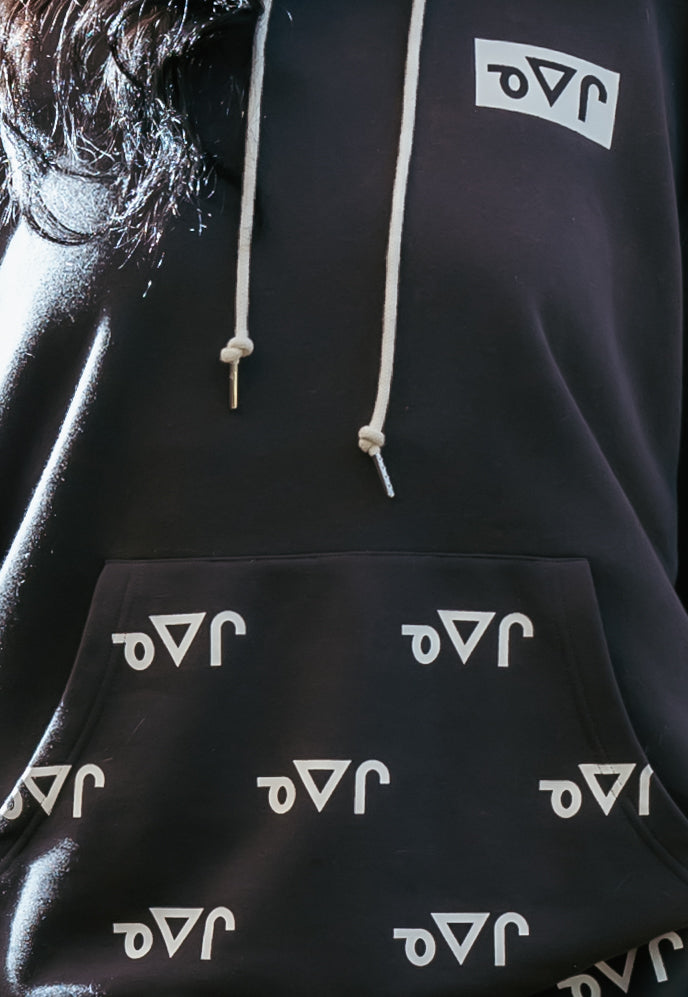 Syllabic Print Hoodie