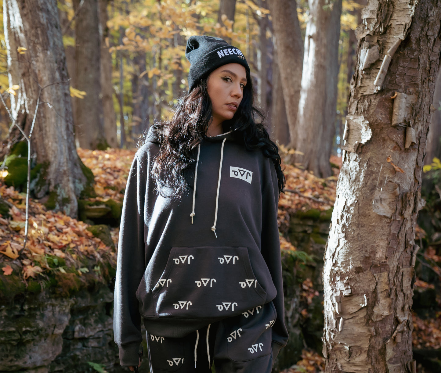 Neechi Syllabic Print Hoodie