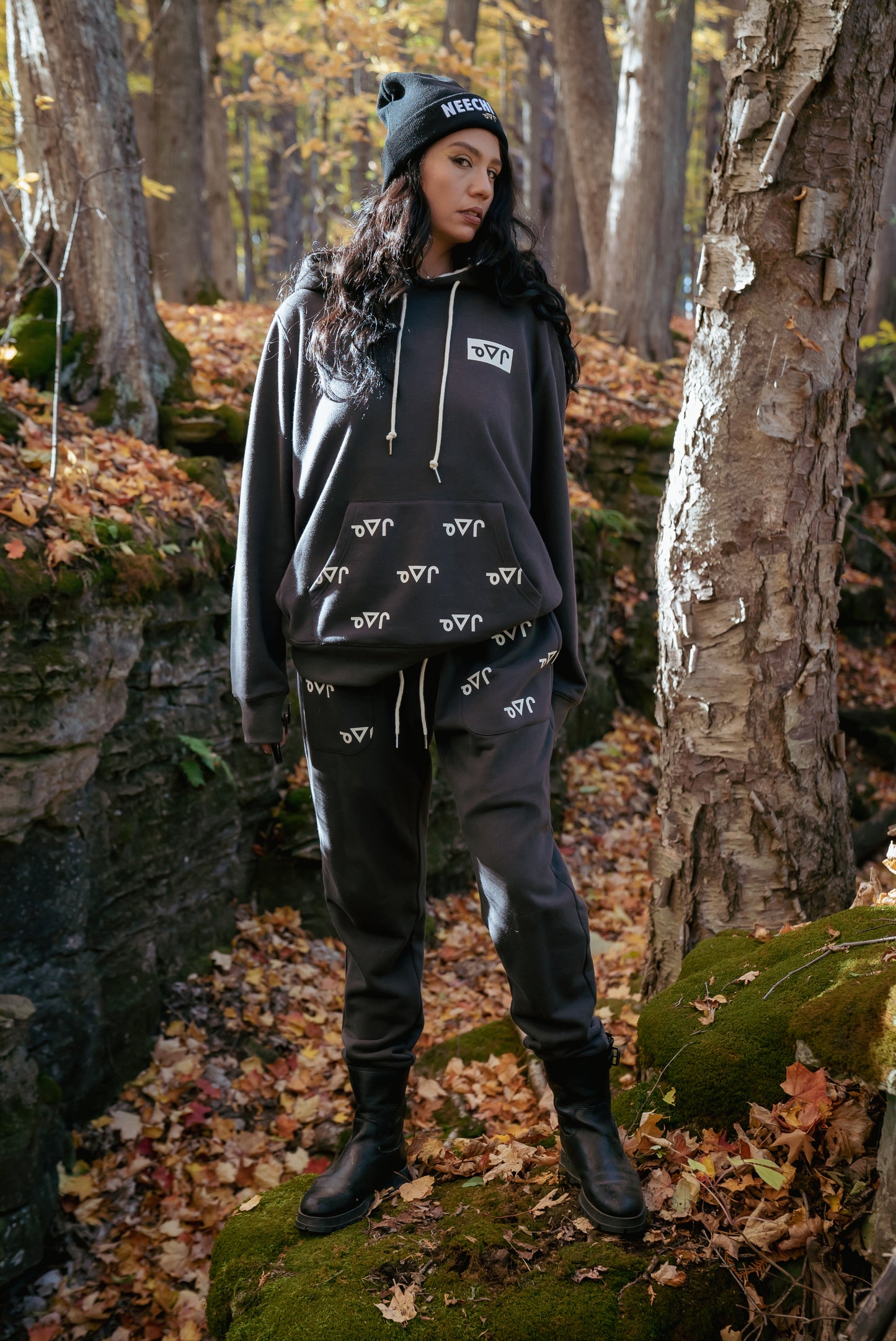 Syllabic Print Hoodie