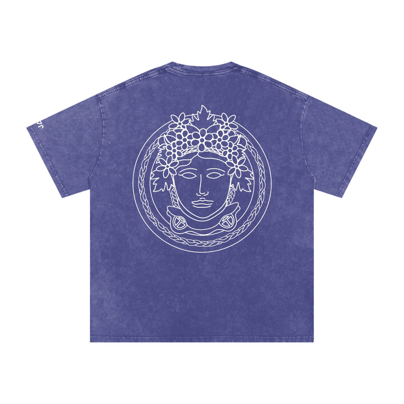 Matoaka Head (White Print) Snow Washed T-Shirt