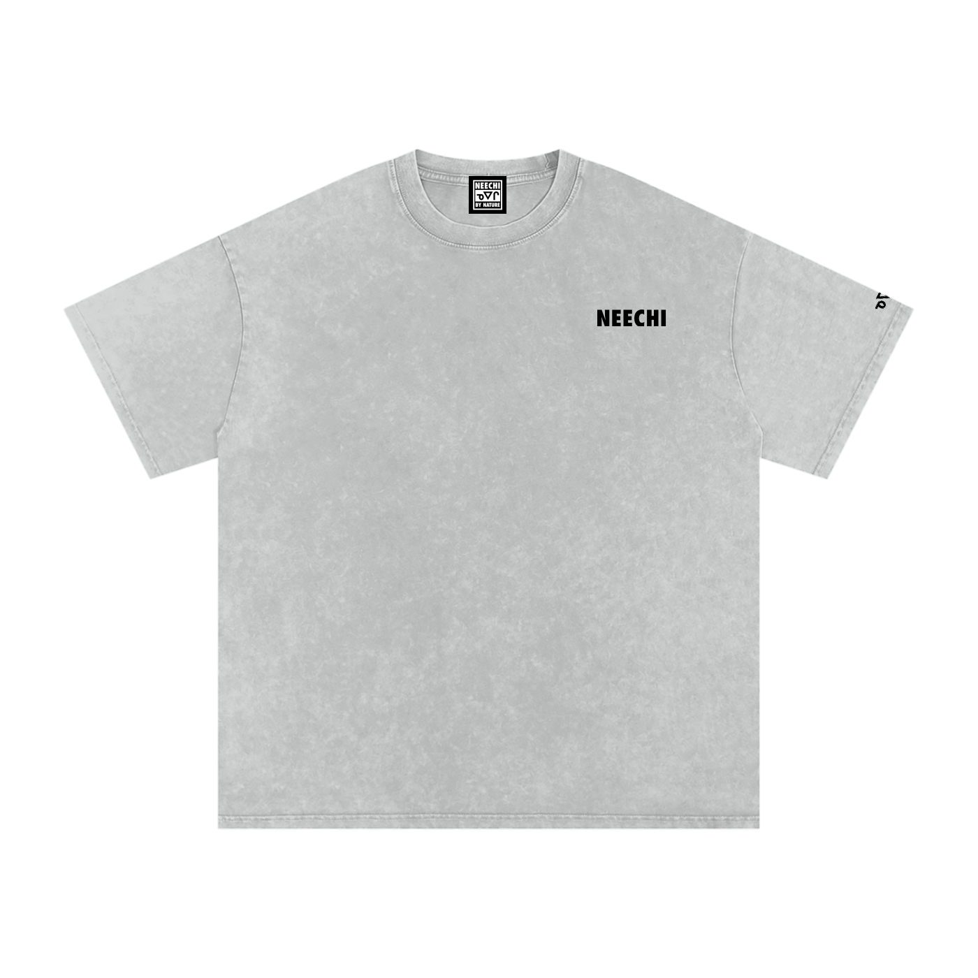 Matoaka Head (Black Print) Snow Washed Oversized  T-Shirt