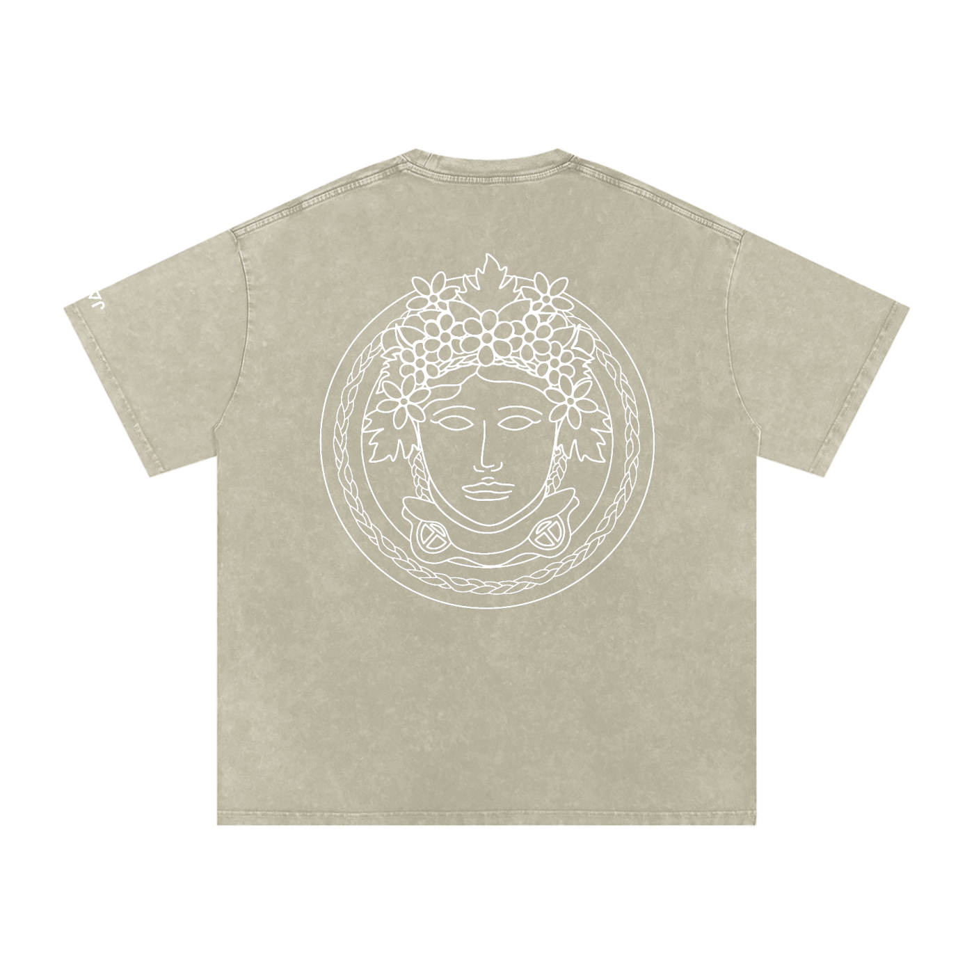 Matoaka Head (White Print) Snow Washed T-Shirt