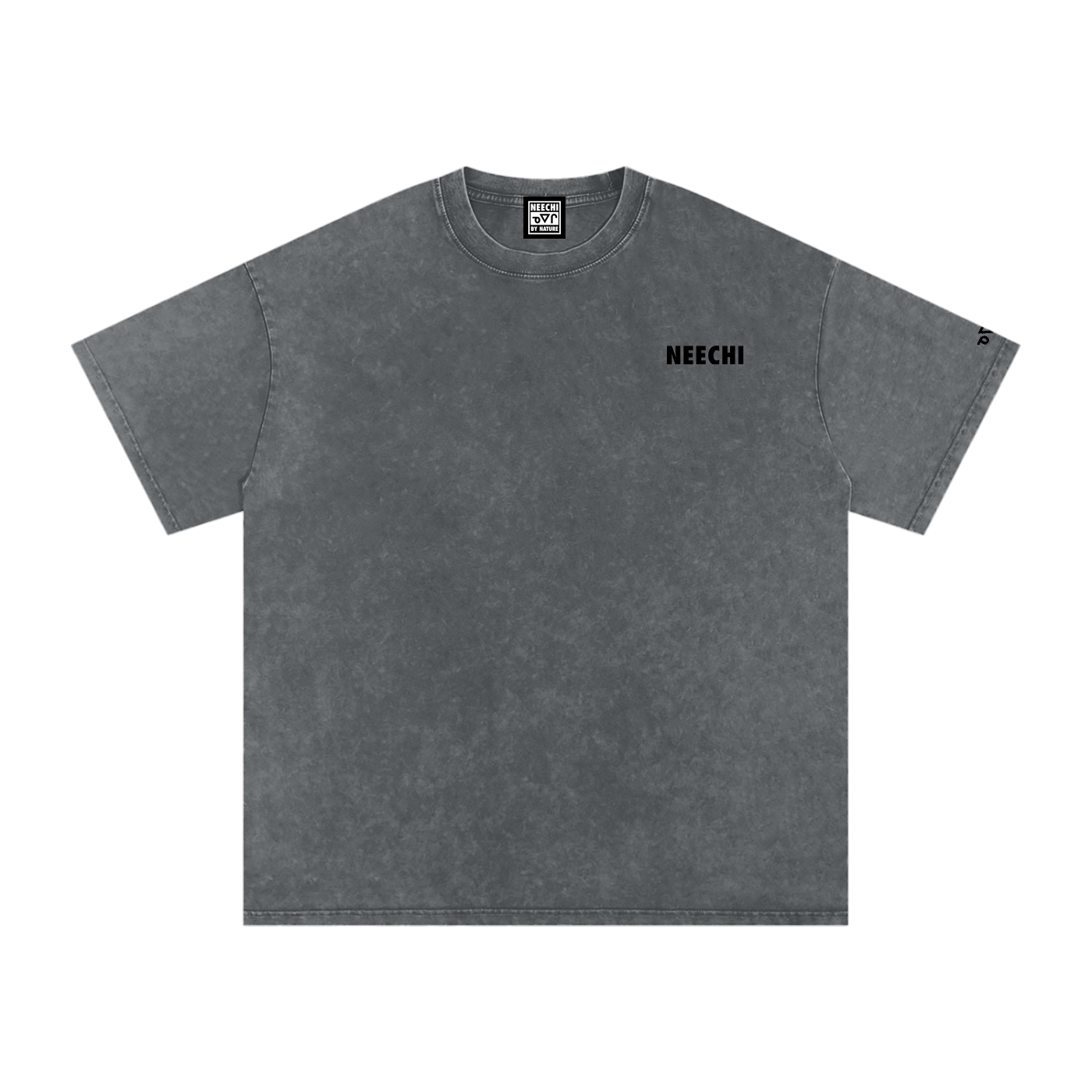 Matoaka Head (Black Print) Snow Washed Oversized  T-Shirt