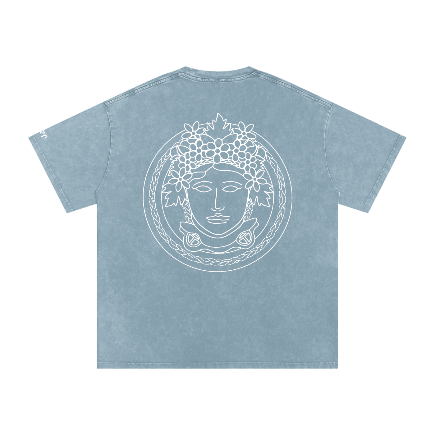 Matoaka Head (White Print) Snow Washed T-Shirt