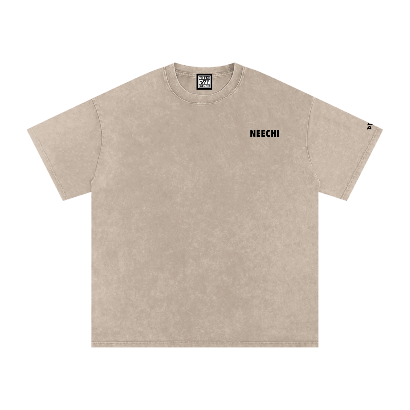 Matoaka Head (Black Print) Snow Washed Oversized  T-Shirt