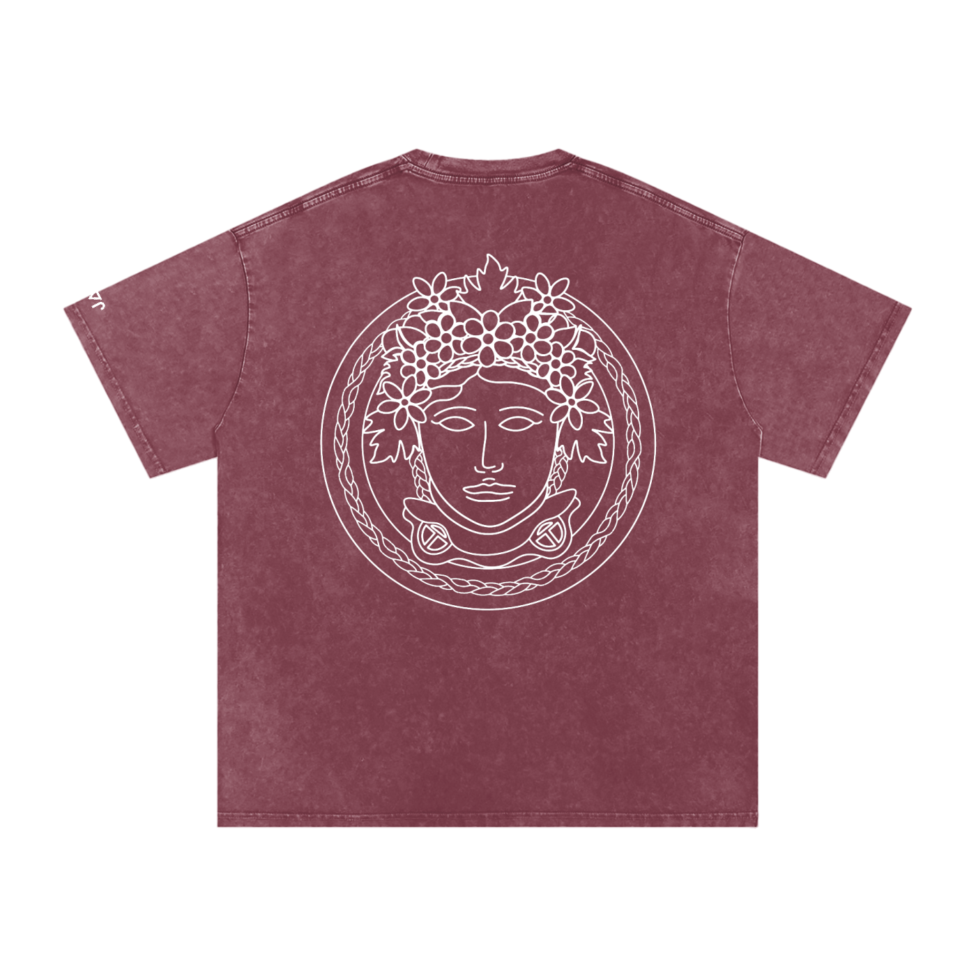 Matoaka Head (White Print) Snow Washed T-Shirt