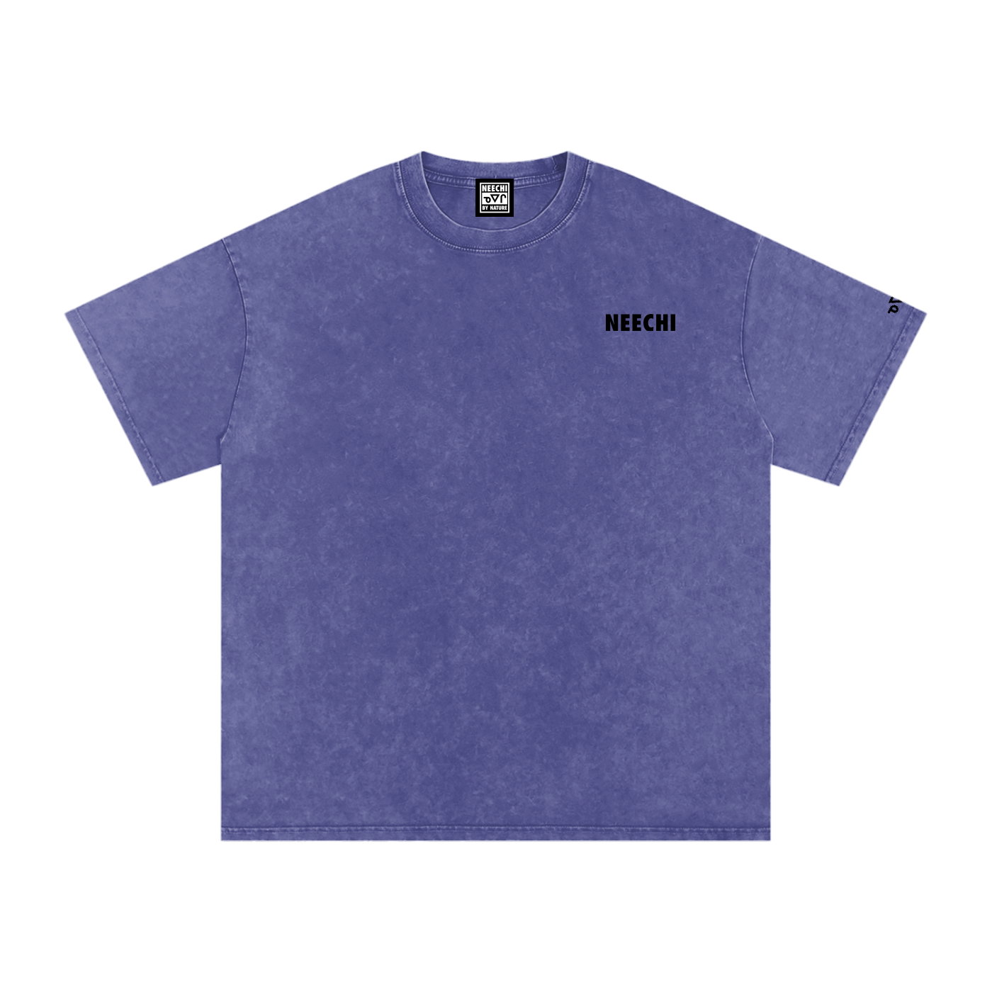 Matoaka Head (Black Print) Snow Washed Oversized  T-Shirt