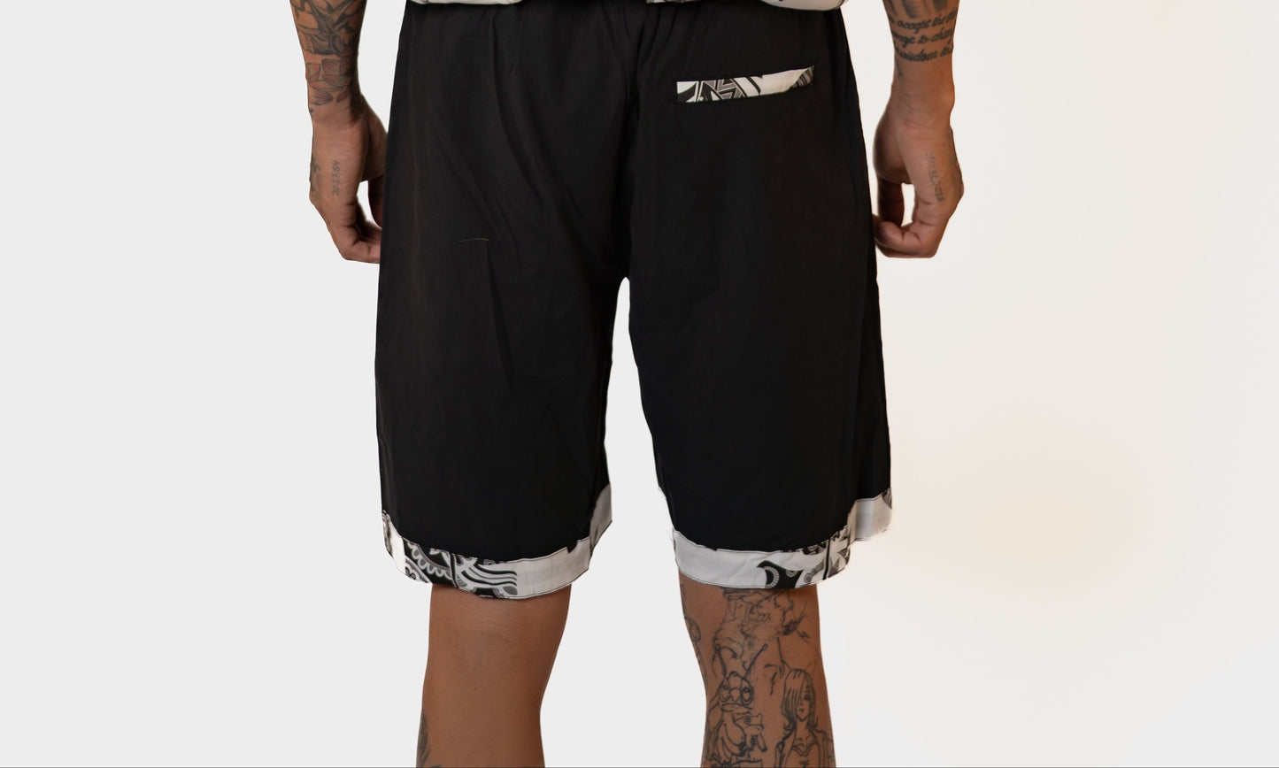 Matoaka Head White Feather Shorts