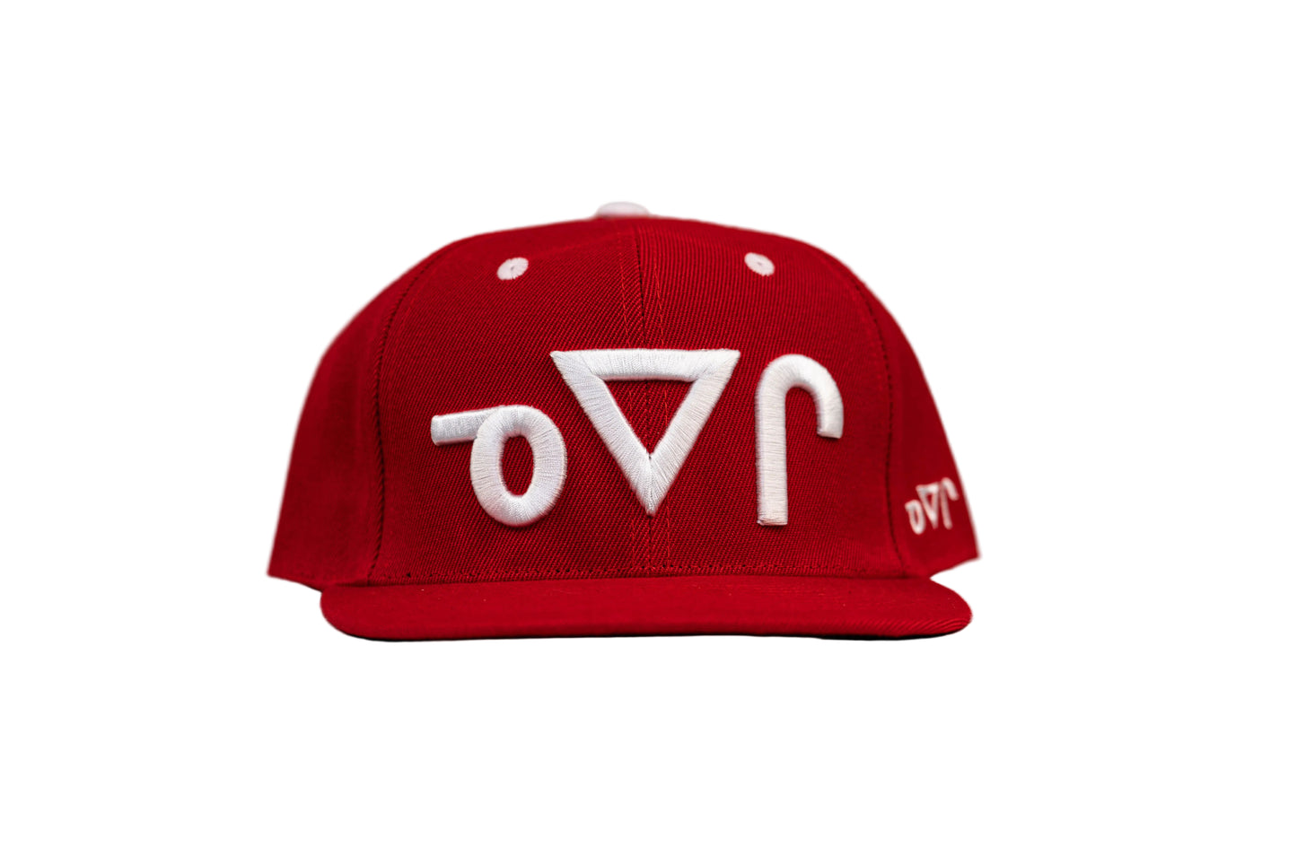 White-on-Red Neechi Syllabic Snapback