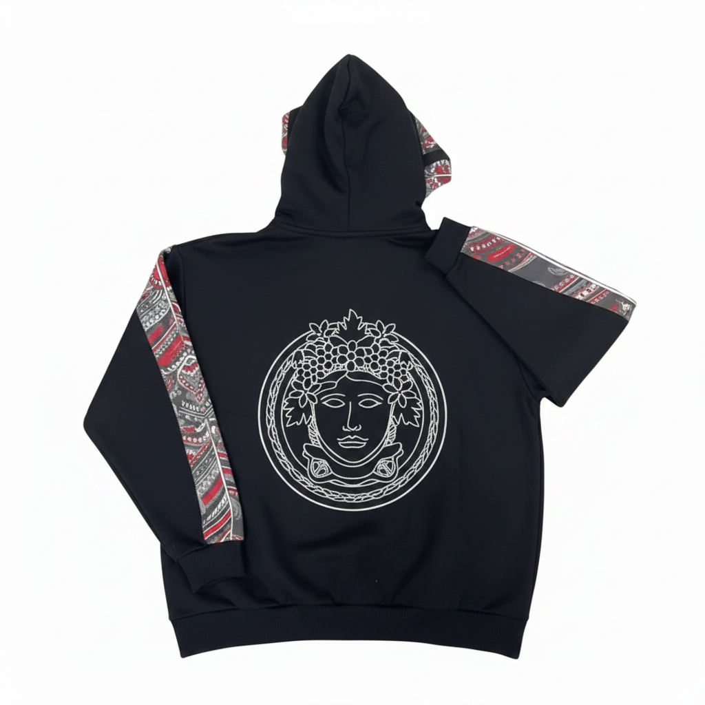 Neechi Red Feather Print Hoodie (Pre Order)