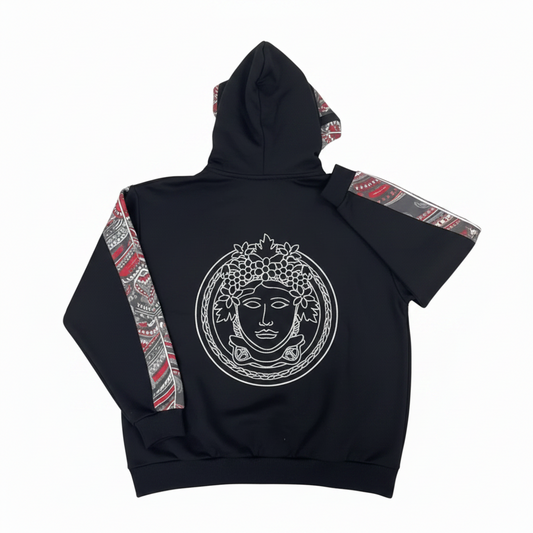 Neechi Red Feather Print Hoodie (Pre Order)