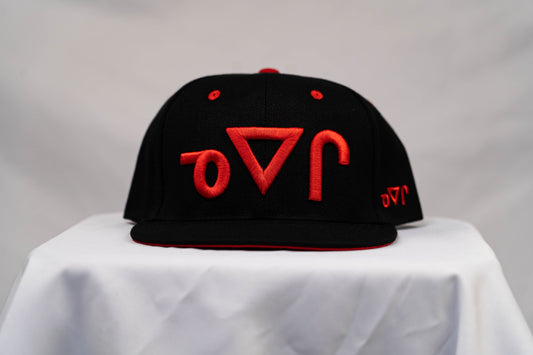 Red-on-Black Neechi Syllabic Snapback