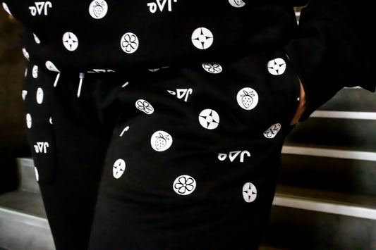 White On Black Neechi Syllabic Sweat Pants