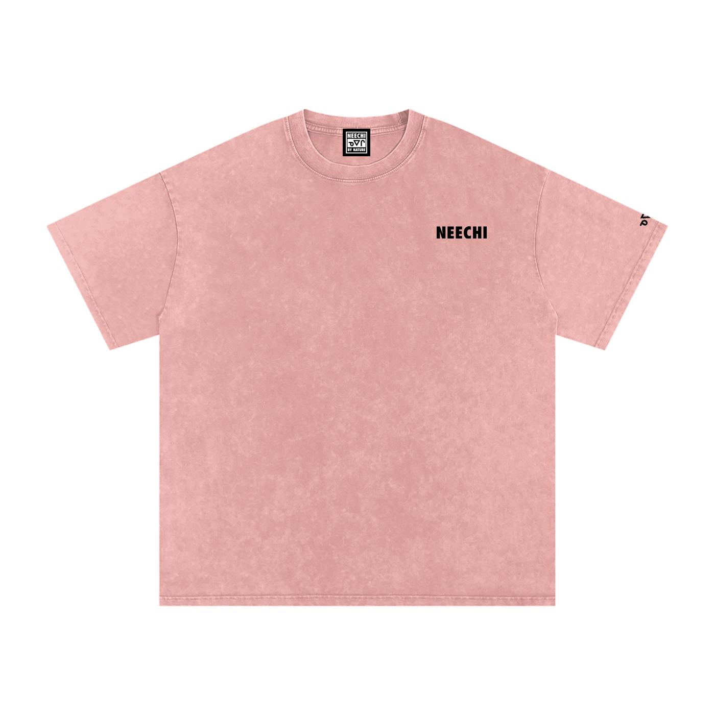 Matoaka Head (Black Print) Snow Washed Oversized  T-Shirt