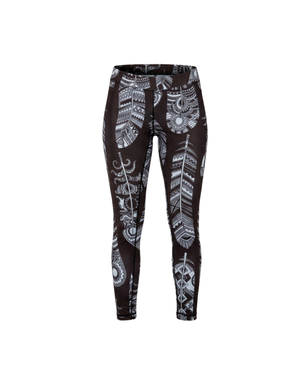 Neechi Black Feather Print Leggings (Pre Order)
