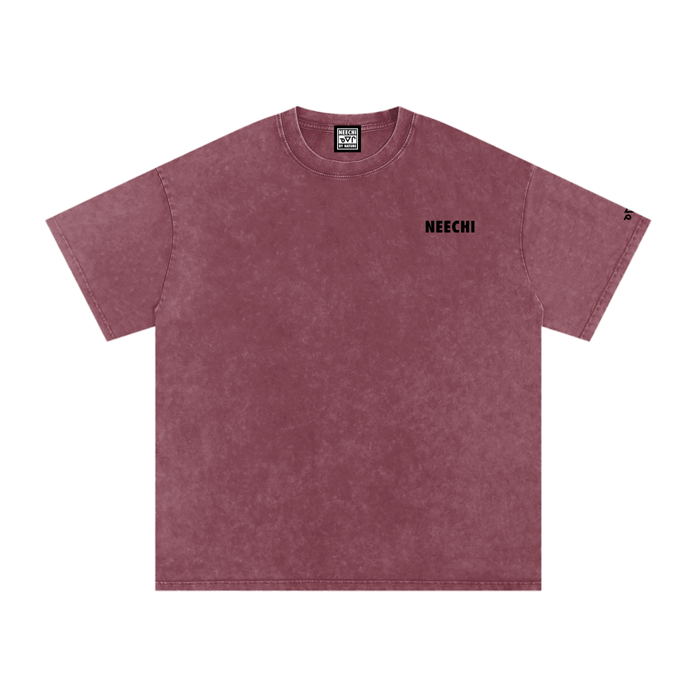 Matoaka Head (Black Print) Snow Washed Oversized  T-Shirt