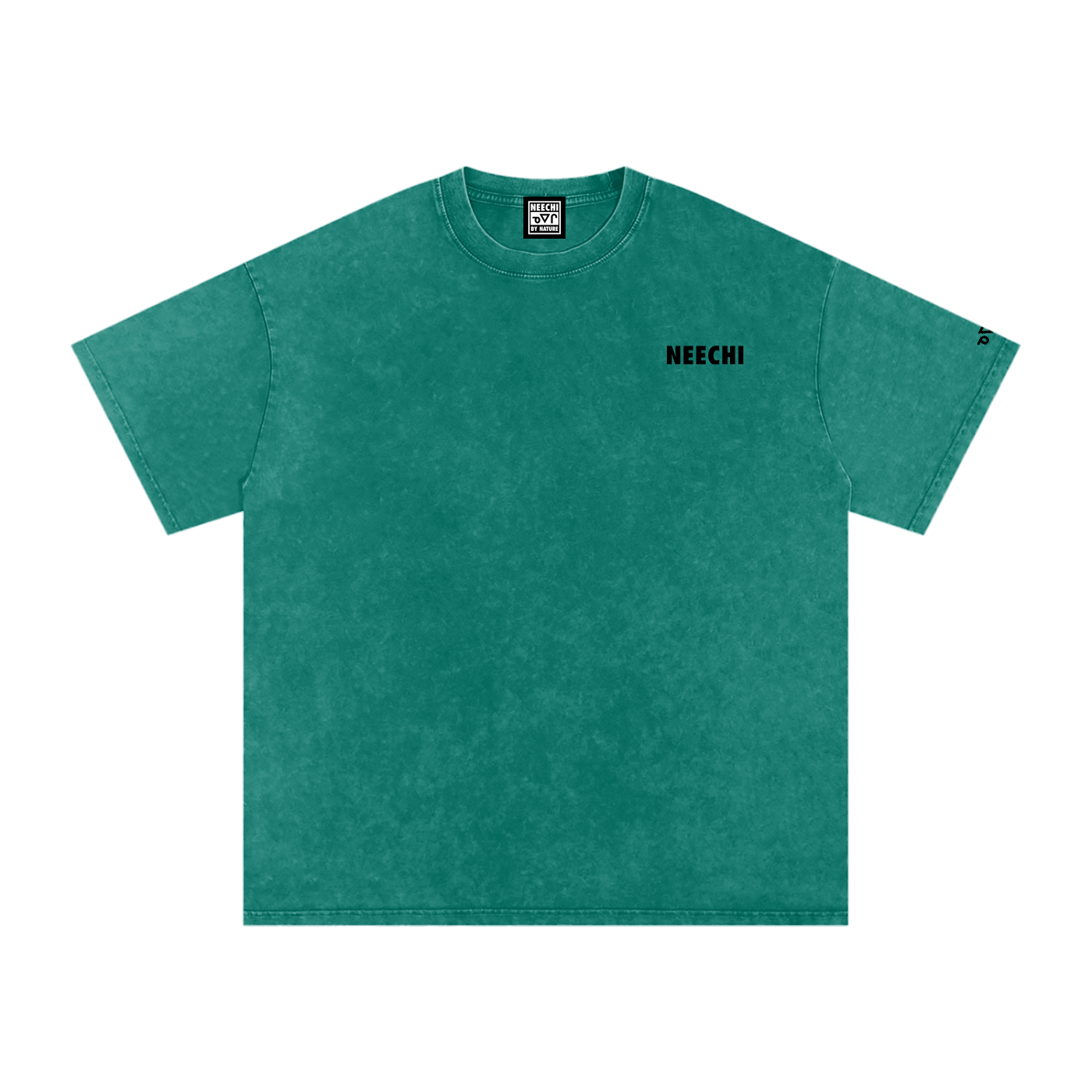 Matoaka Head (Black Print) Snow Washed Oversized  T-Shirt