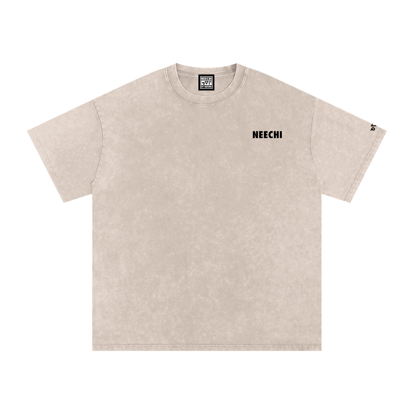Matoaka Head (Black Print) Snow Washed Oversized  T-Shirt