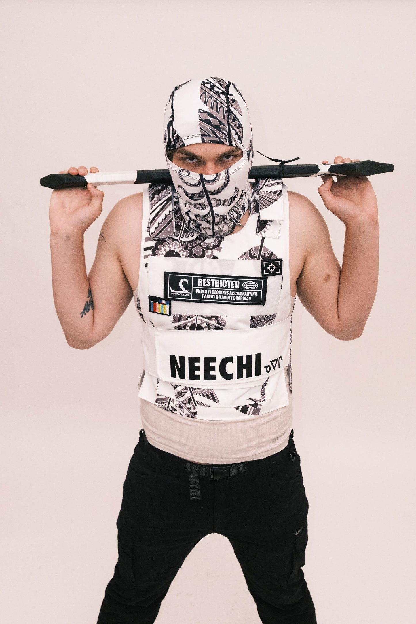 Neechi Brother Feather Print Tactical Vest