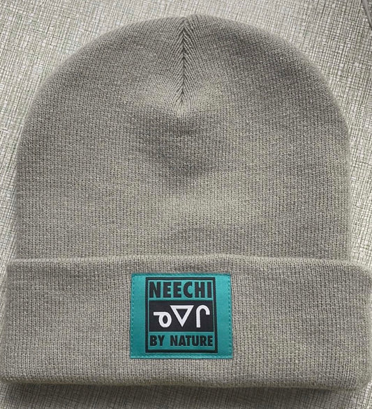 Neechi By Nature turquoise and grey beanie